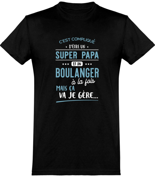 T shirt homme�super papa et boulanger