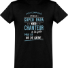 T shirt homme�super papa et chanteur