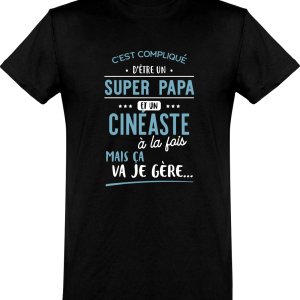 T shirt homme�super papa et cineaste T shirt homme�super papa et cineaste