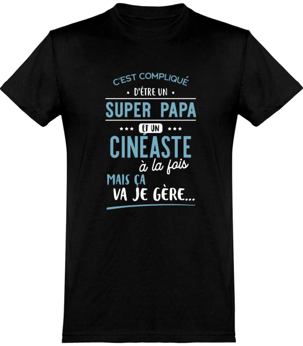 T shirt homme�super papa et cineaste