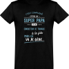 T shirt homme�super papa et conducteur de travaux