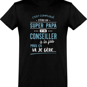 T shirt homme�super papa et conseiller T shirt homme�super papa et conseiller