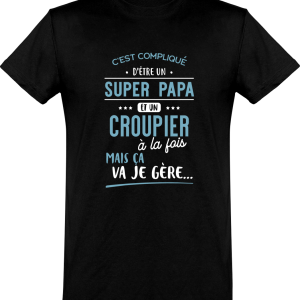 T shirt homme�super papa et croupier T shirt homme�super papa et croupier