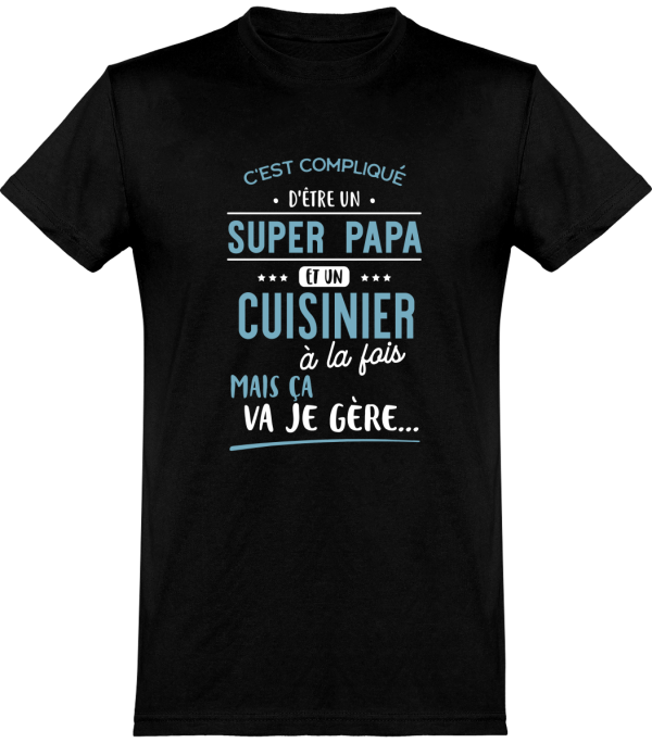 T shirt homme�super papa et cuisinier