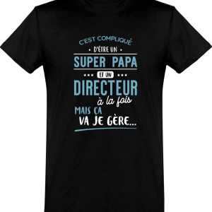T shirt homme�super papa et directeur T shirt homme�super papa et directeur