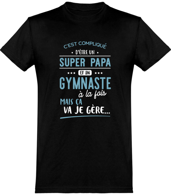 T shirt homme�super papa et gymnaste