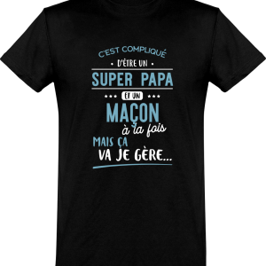 T shirt homme�super papa et macon T shirt homme�super papa et macon