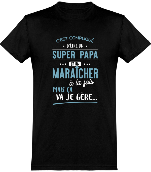 T shirt homme�super papa et maraicher