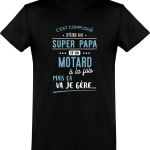 T shirt homme�super papa et motard T shirt homme�super papa et motard