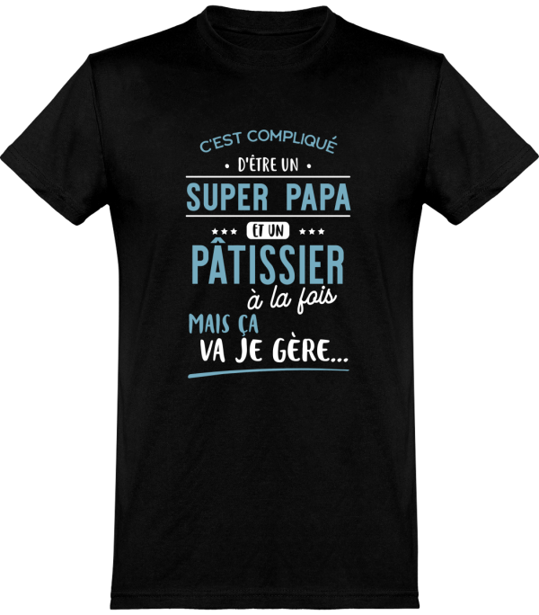 T shirt homme�super papa et patissier