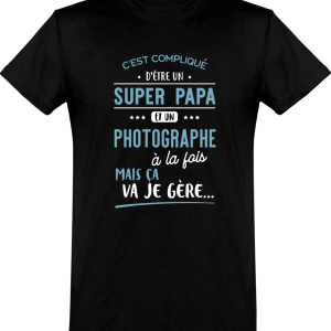 T shirt homme�super papa et photographe T shirt homme�super papa et photographe