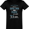 T shirt homme�super papa et pilote