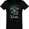 T shirt homme�super papa et policier