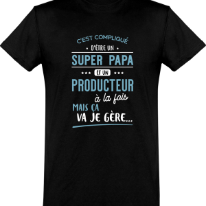 T shirt homme�super papa et producteur T shirt homme�super papa et producteur
