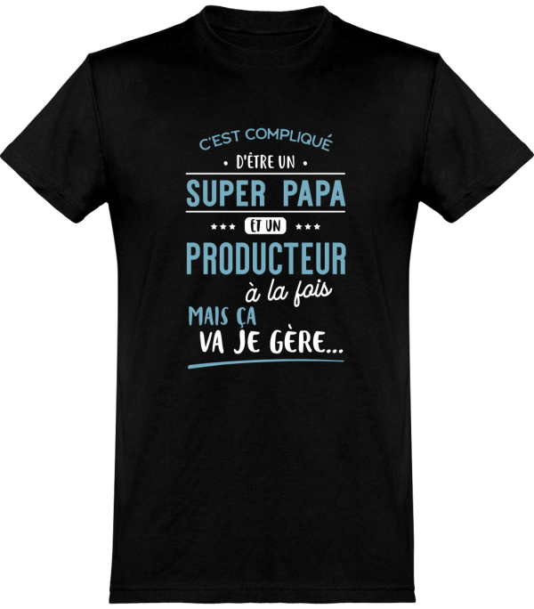 T shirt homme�super papa et producteur