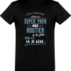 T shirt homme�super papa et routier
