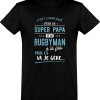 T shirt homme�super papa et rugbyman