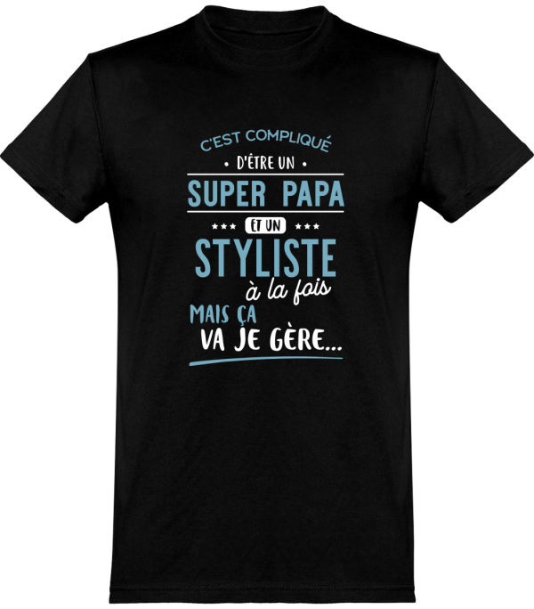 T shirt homme�super papa et styliste