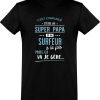T shirt homme�super papa et surfeur
