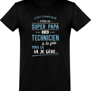 T shirt homme�super papa et technicien T shirt homme�super papa et technicien