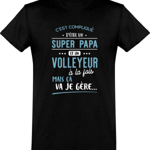 T shirt homme�super papa et volleyeur T shirt homme�super papa et volleyeur