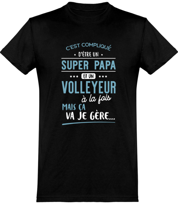 T shirt homme�super papa et volleyeur