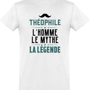 T shirt homme�theophile l’homme le mythe la legende