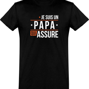 T shirt homme�un papa qui assure T shirt homme�un papa qui assure