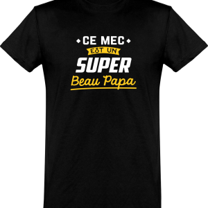 T shirt homme�un super beau papa T shirt homme�un super beau papa