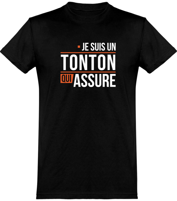 T shirt homme�un tonton qui assure