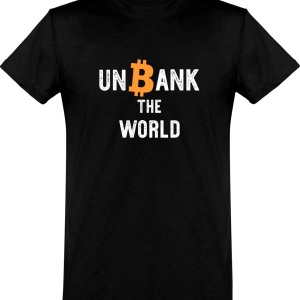 T shirt homme�unbank the world bitcoin T shirt homme�unbank the world bitcoin