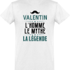 T shirt homme�valentin l’homme le mythe la legende
