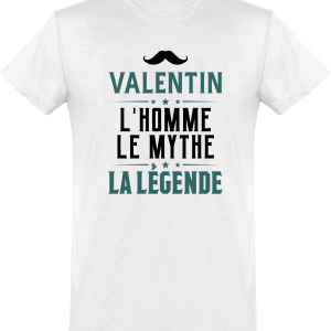 T shirt homme�valentin l’homme le mythe la legende