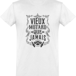 T shirt homme�vieux motard que jamais