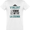 T shirt homme�vincent l’homme le mythe la legende