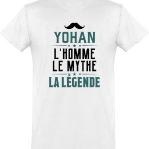 T shirt homme�yohan l’homme le mythe la legende