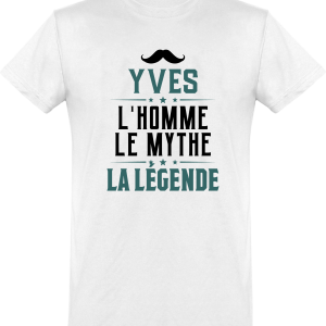 T shirt homme�yves l’homme le mythe la legende