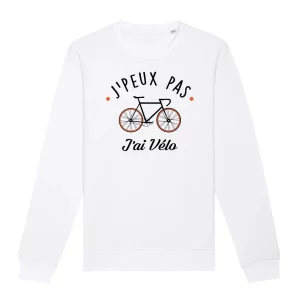 Sweat J_peux pas j_ai velo – Unisexe