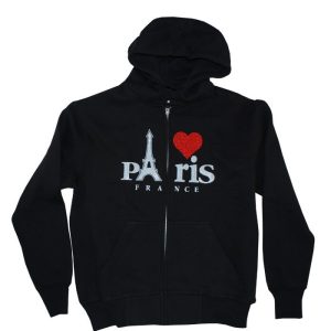 Sweat Shirt Paris coeur strass