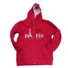 Sweat-shirt fuchsia Paris Tour Eiffel Coeur Strass
