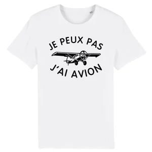 T Shirt Je peux pas j’ai avion – Pour Homme