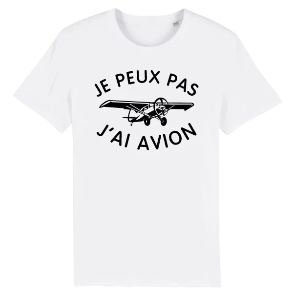 T Shirt Je peux pas j’ai avion – Pour Homme