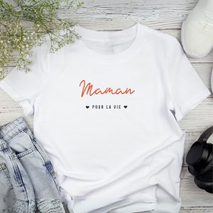 T-Shirt Maman pour la vie Pour femme T-Shirt Maman pour la vie Pour femme