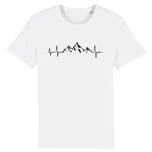 T Shirt Montagne heart beat – Pour Homme