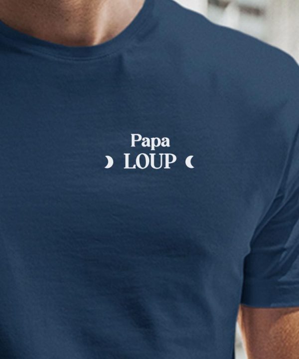 T-Shirt Papa Loup lune coeur Pour homme