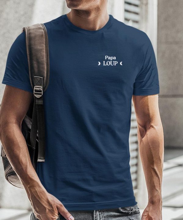 T-Shirt Papa Loup lune coeur Pour homme