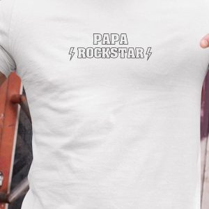T-Shirt Papa Rockstar Pour homme