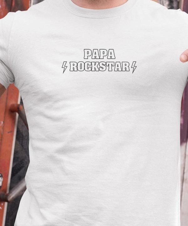 T-Shirt Papa Rockstar Pour homme