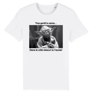 T shirt Star Wars Yoda, dans le cote obscur tu l’auras – Pour Homme
