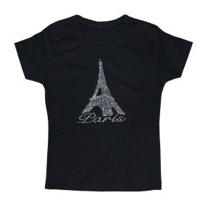 T-shirt Tour Eiffel strass Luxe T-shirt Tour Eiffel strass Luxe